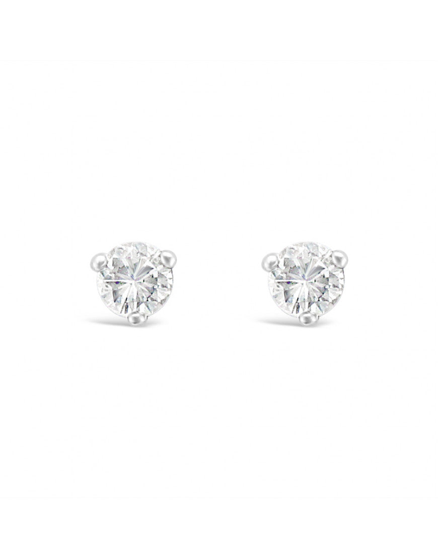0.45ct Three Claw Solitaire Earrings 18ct Yellow Gold
