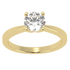 V Set Solitaire Ring Yellow Gold Top View
