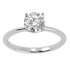 Modern Solitaire Ring White Gold Platinum Top View