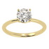 Modern Solitaire Ring Yellow Gold Top View