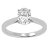 Oval Cut Solitaire Ring White Gold Platinum Top View