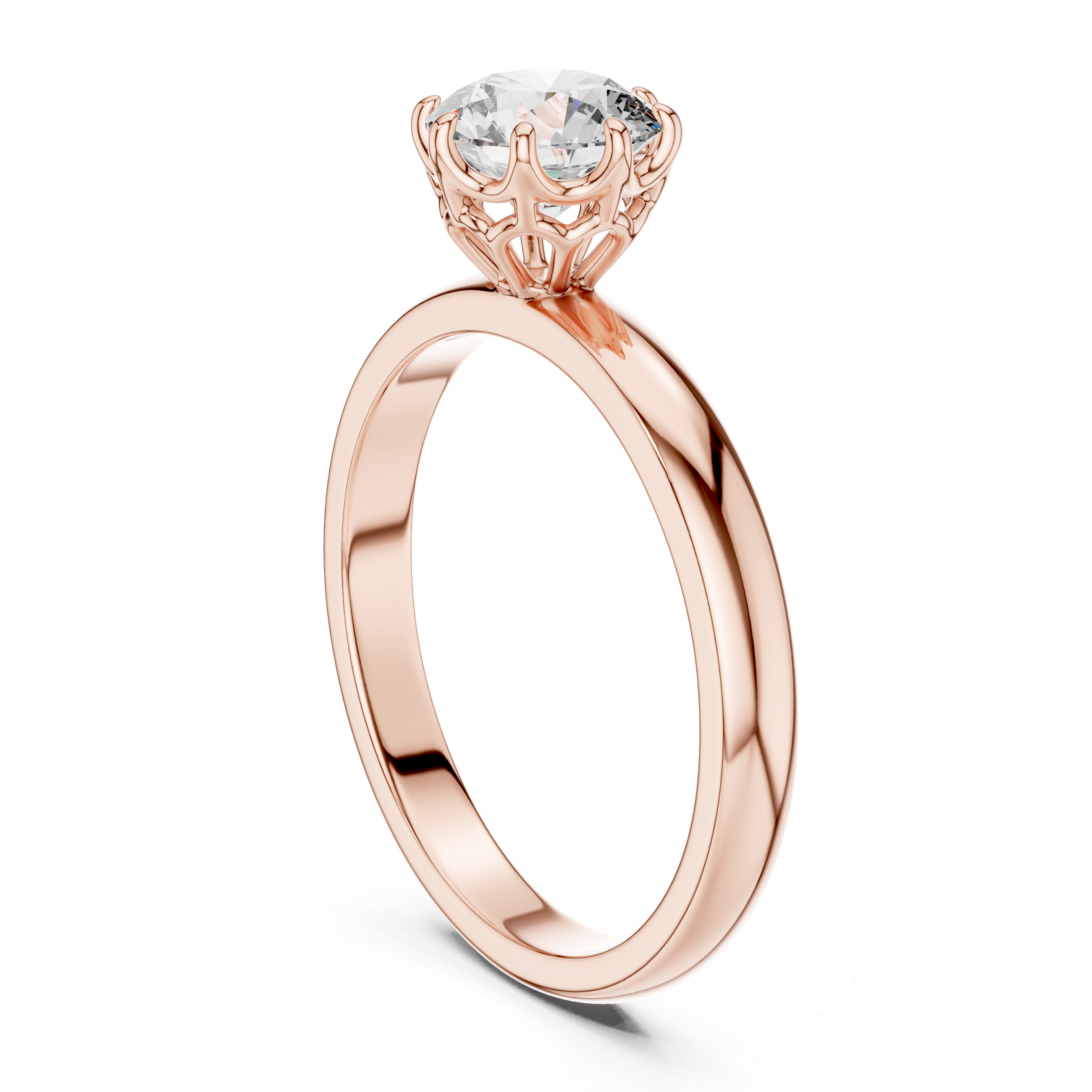 Crown Set Solitaire Ring