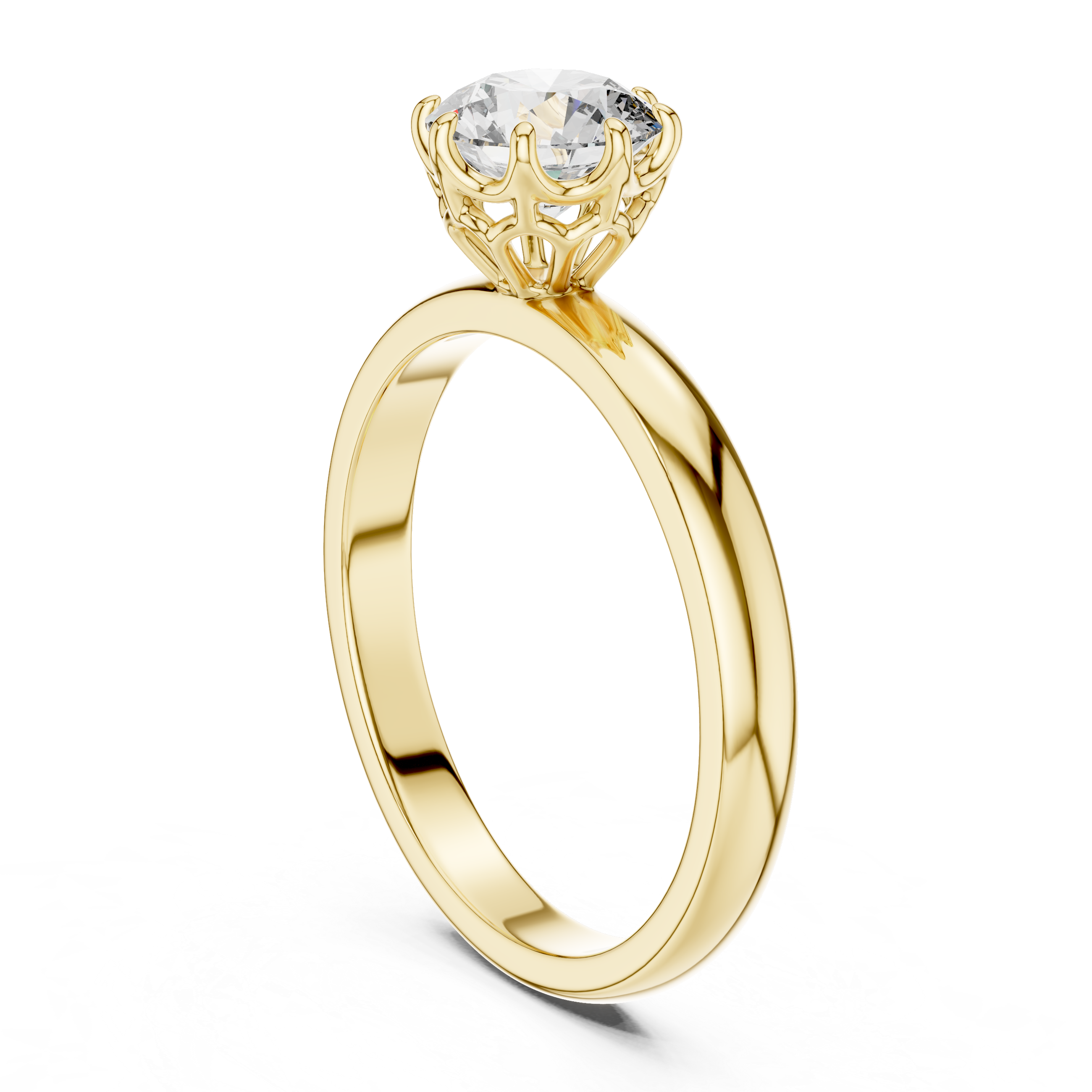 Crown Set Solitaire Ring