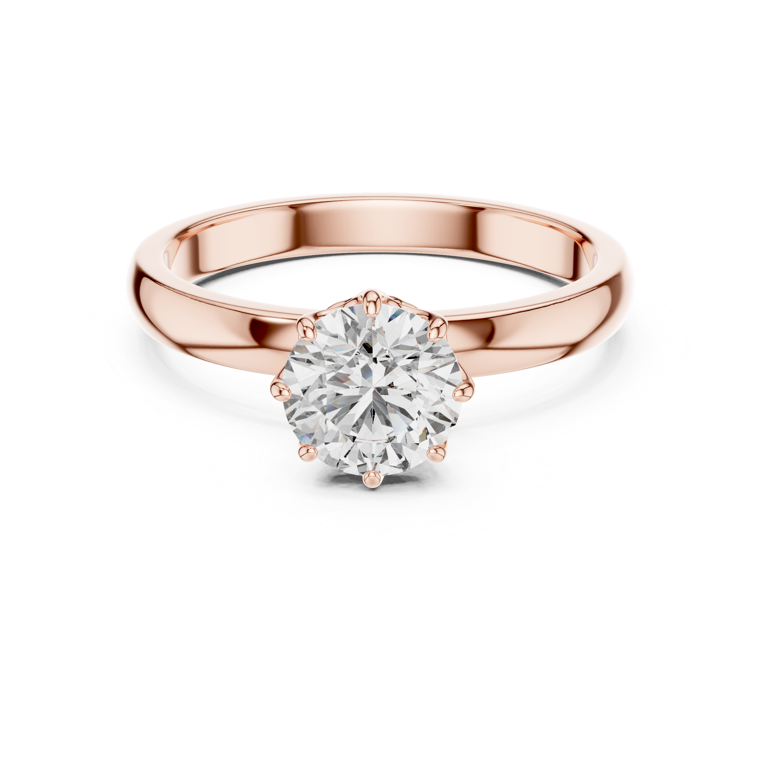 Crown Set Solitaire Ring