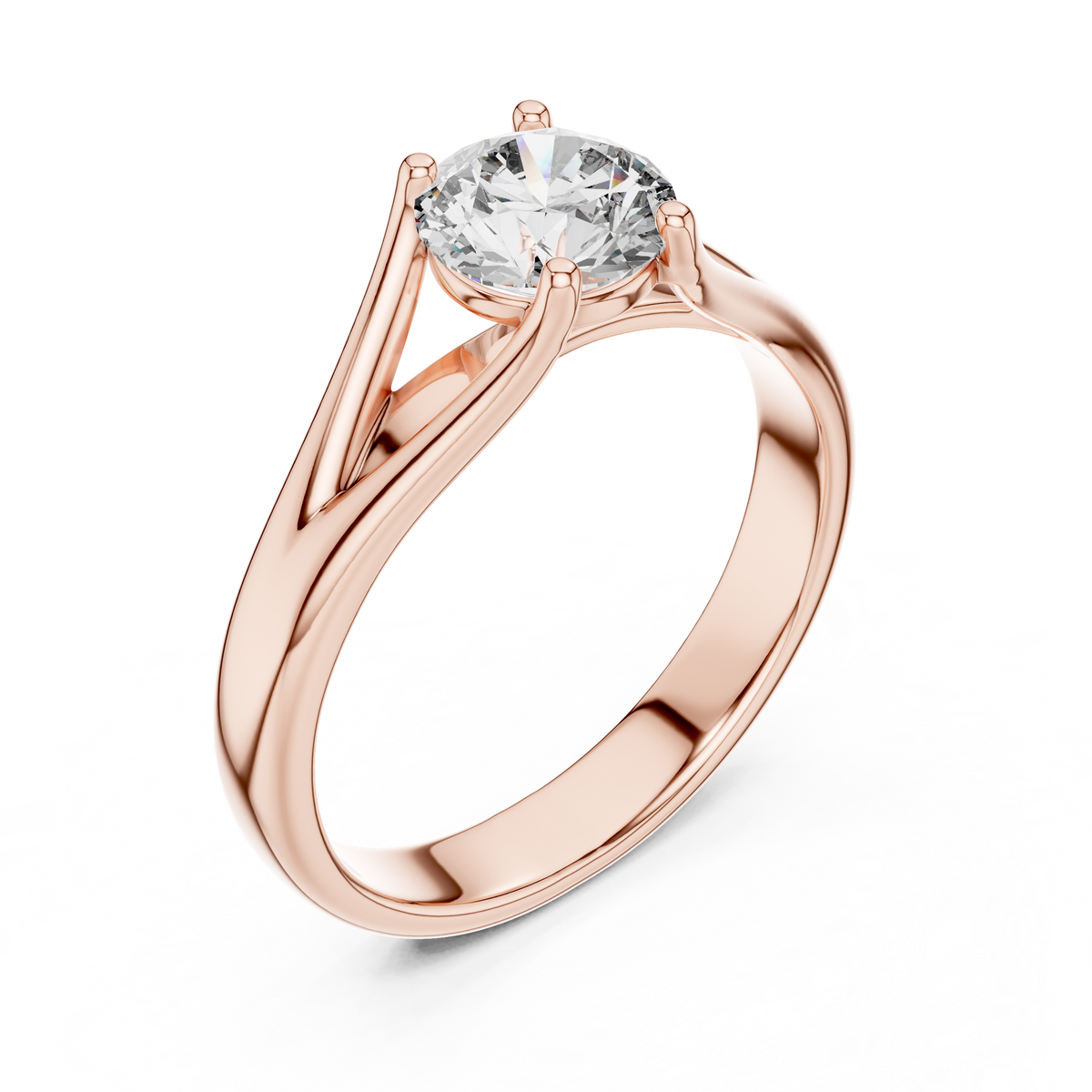 Split Shank Solitaire Ring