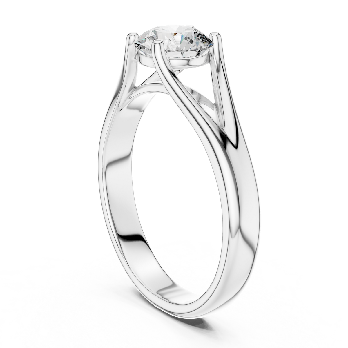 Split Shank Solitaire Ring