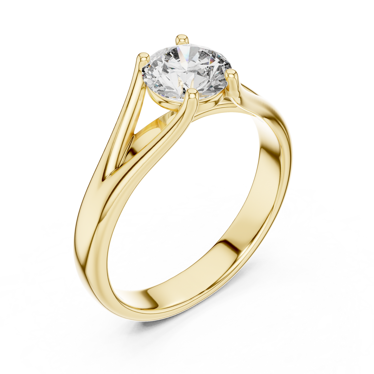 Split Shank Solitaire Ring