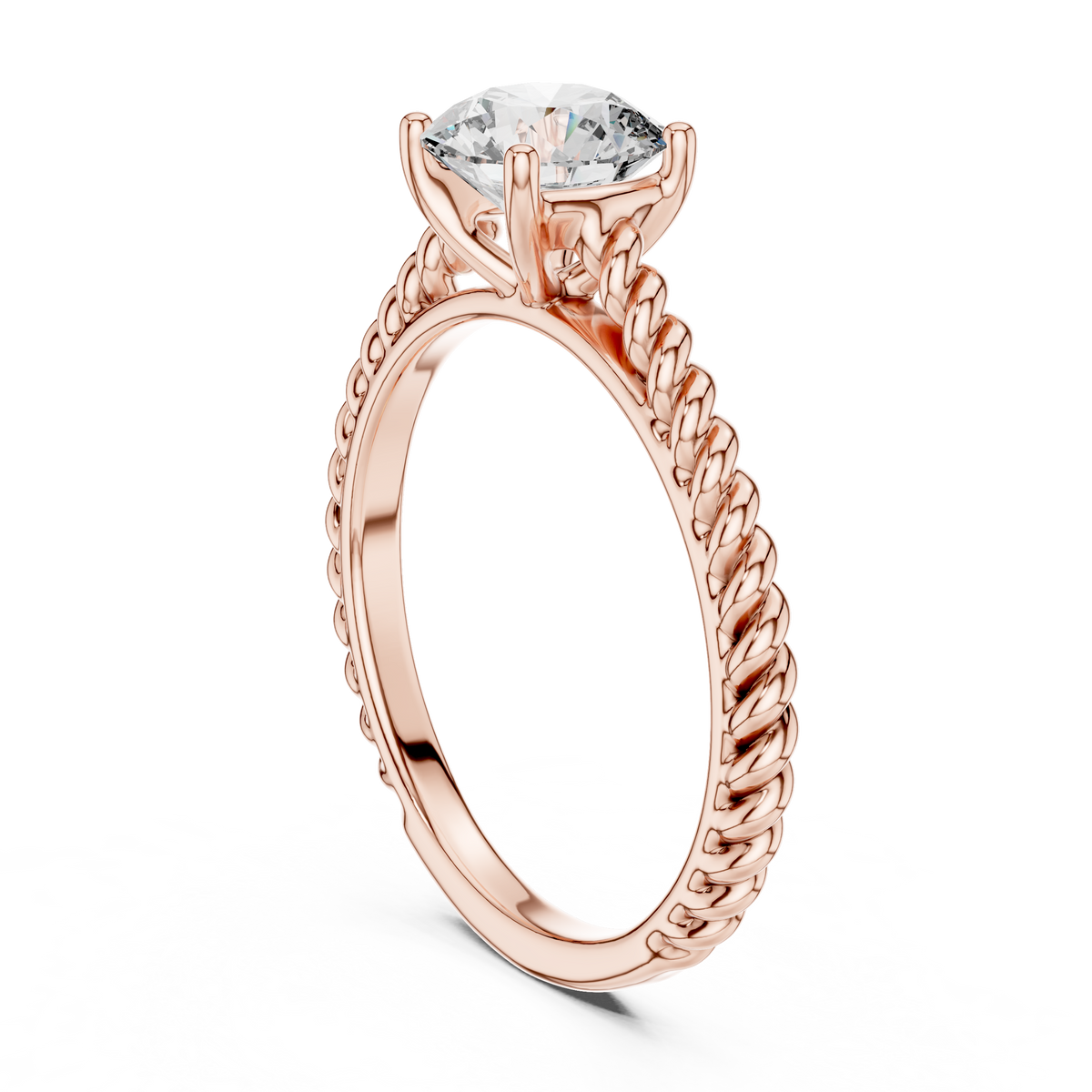 Knotted Solitaire Ring