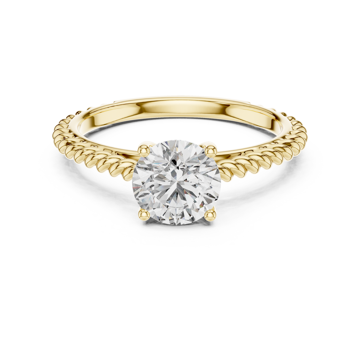 Knotted Solitaire Ring