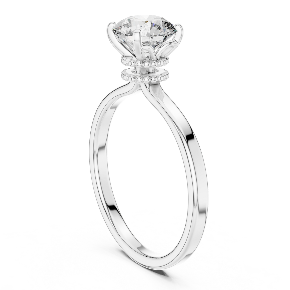 Double Veiled Solitaire Ring