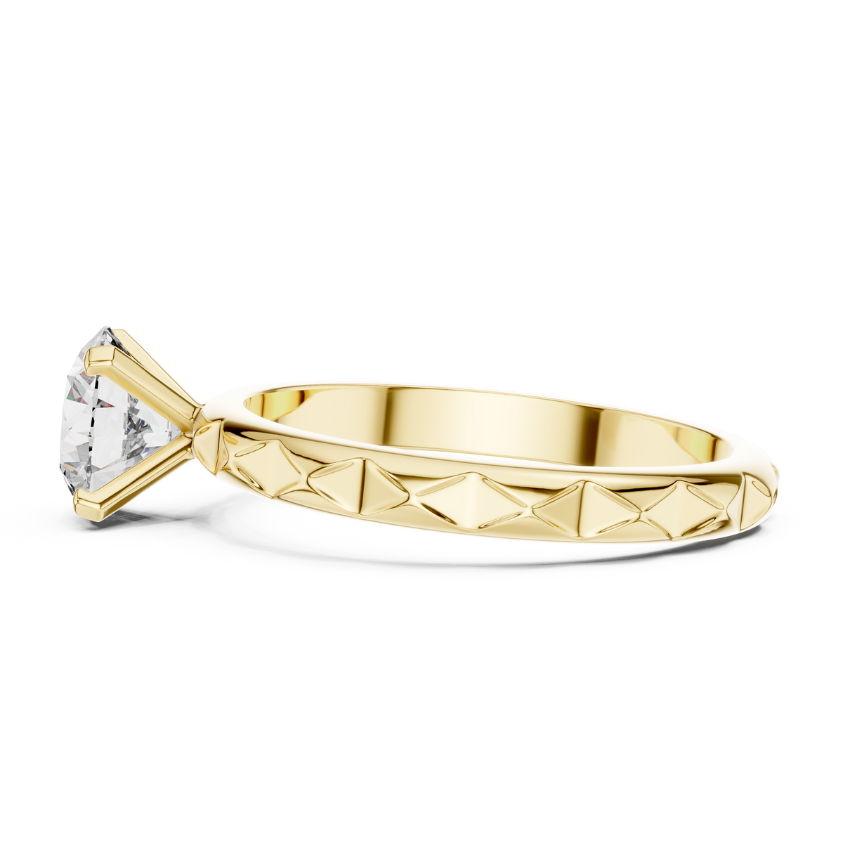 Geometric Solitaire Ring