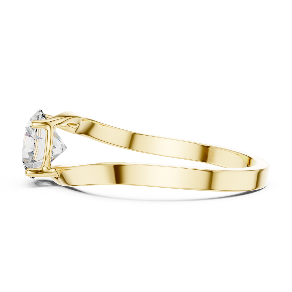 Twirl Solitaire Ring