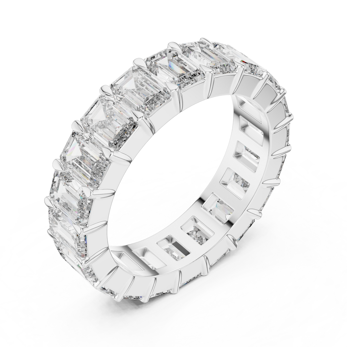 Emerald Cut Full Eternity Ring