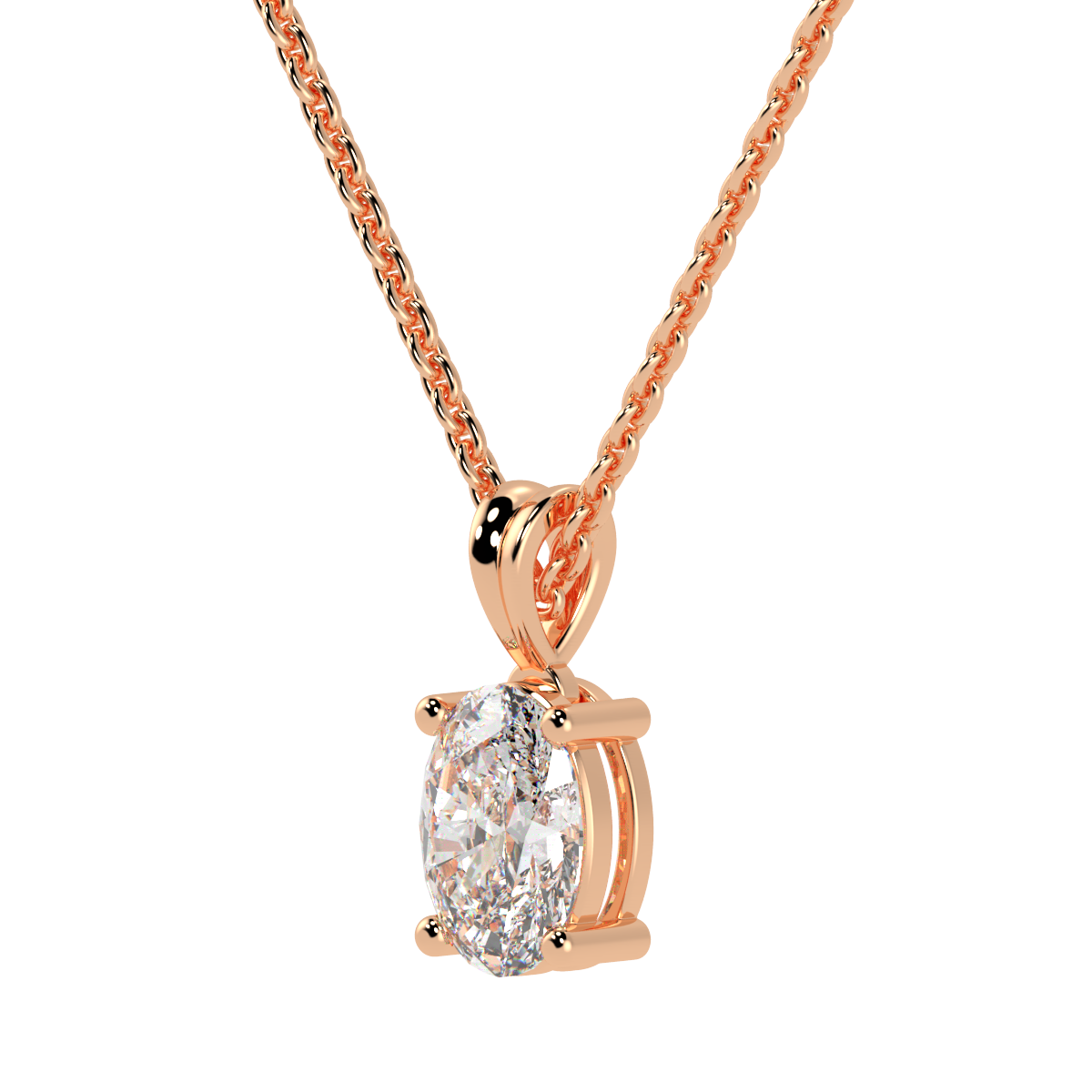Oval Solitaire Pendant