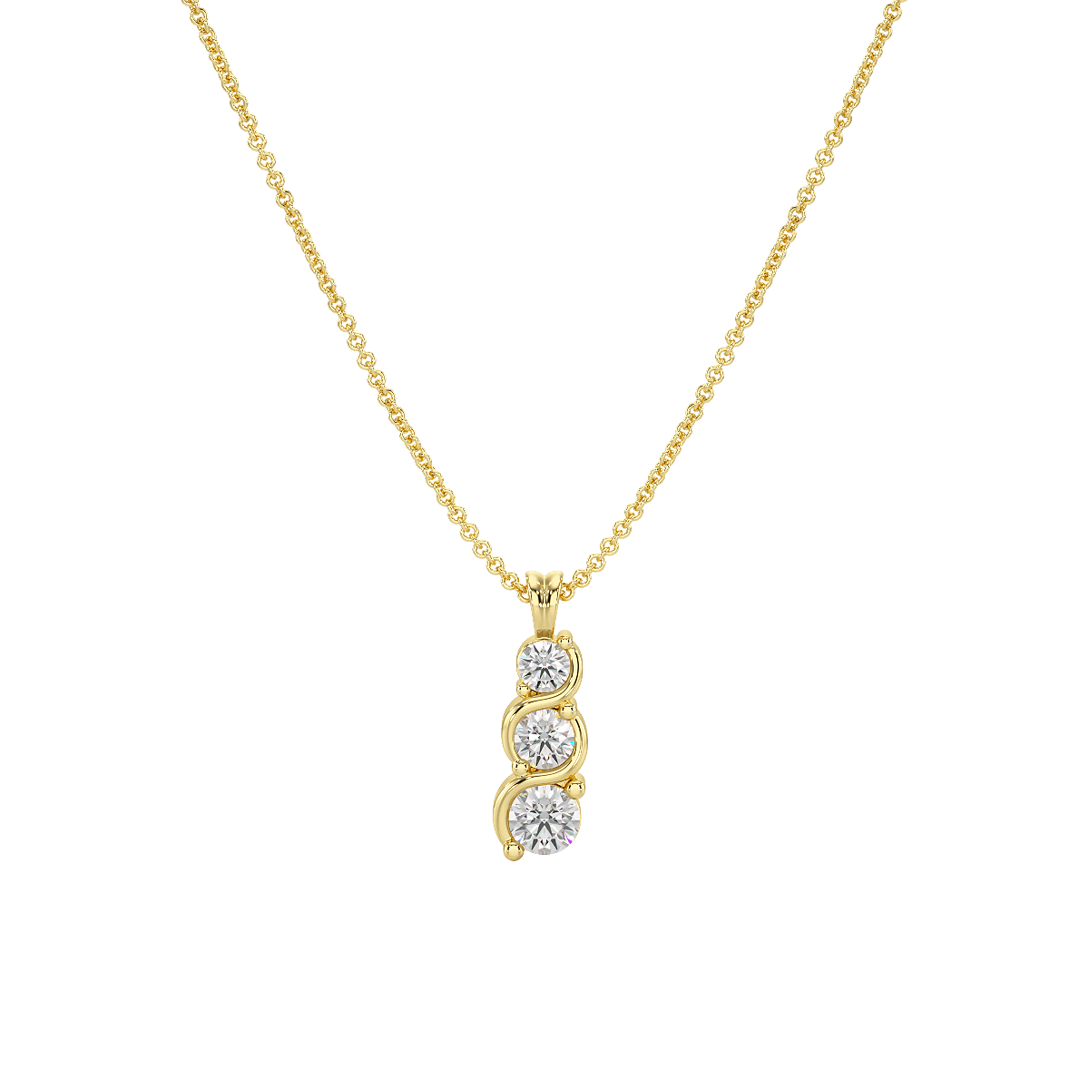 Twist Set Graduated Pendant