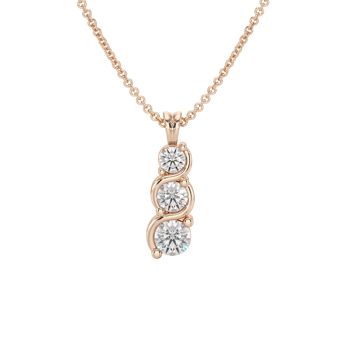 Twist Set Graduated Pendant