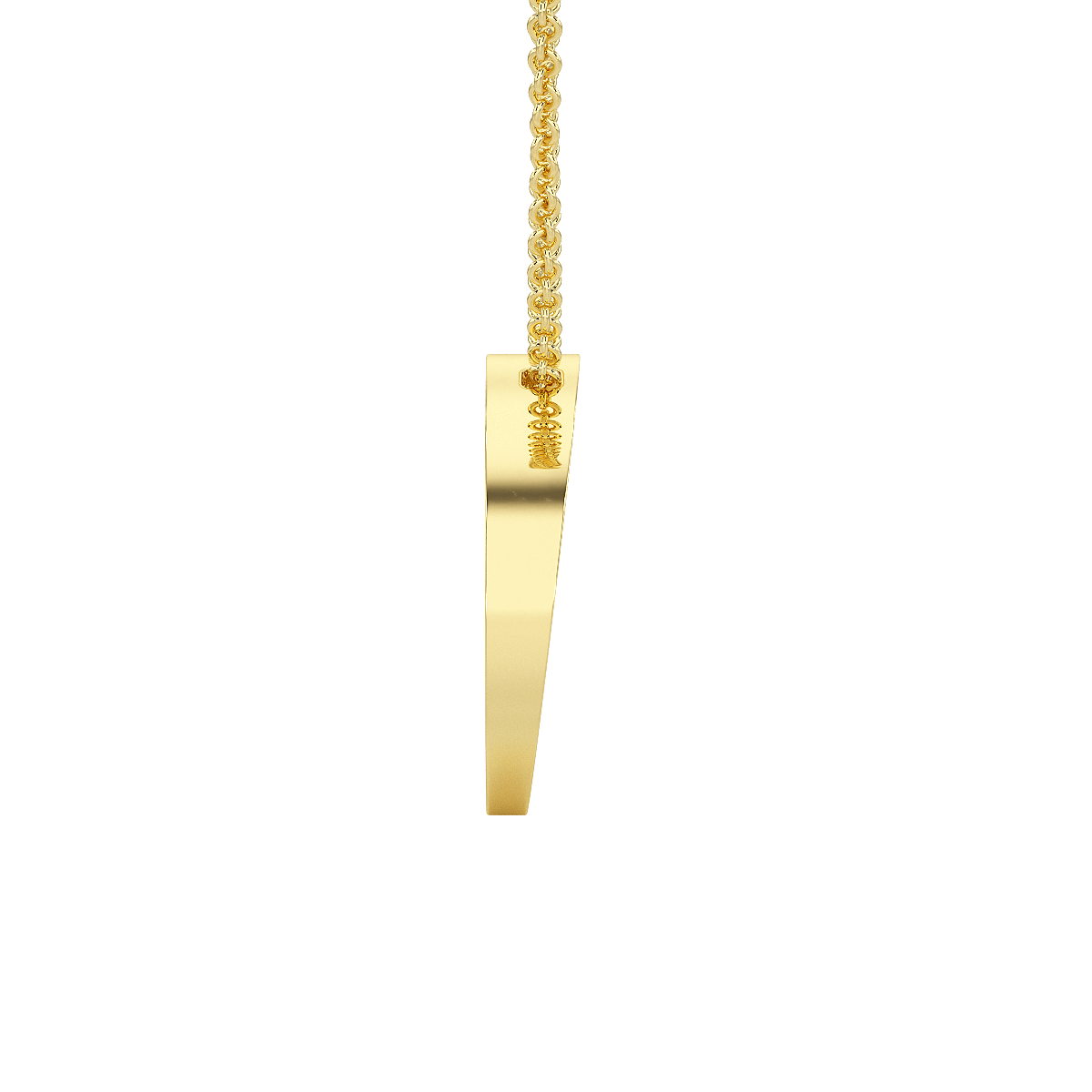 Circle Pendant Hidden Chain