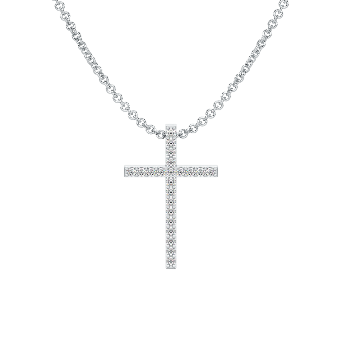 Prong Set Cross Pendant