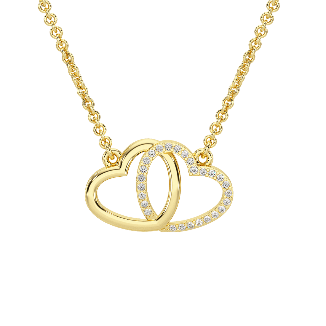 Interlocked Hearts Pendant