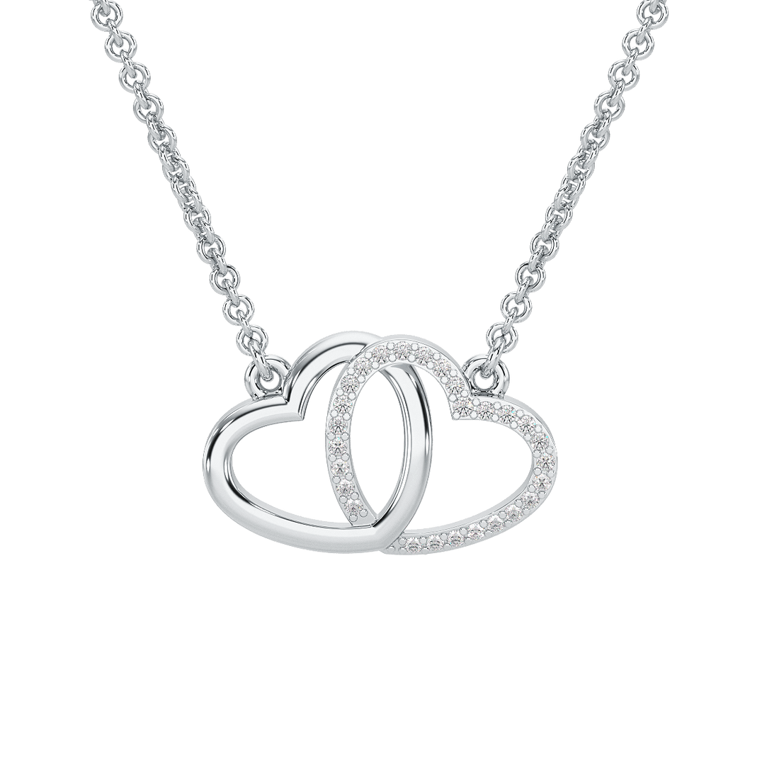 Interlocked Hearts Pendant
