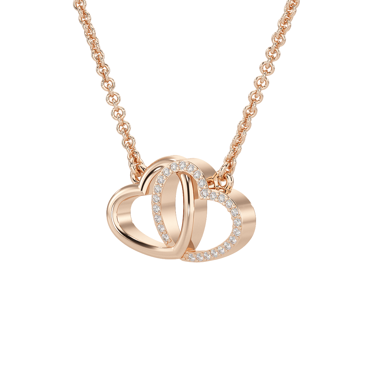 Interlocked Hearts Pendant