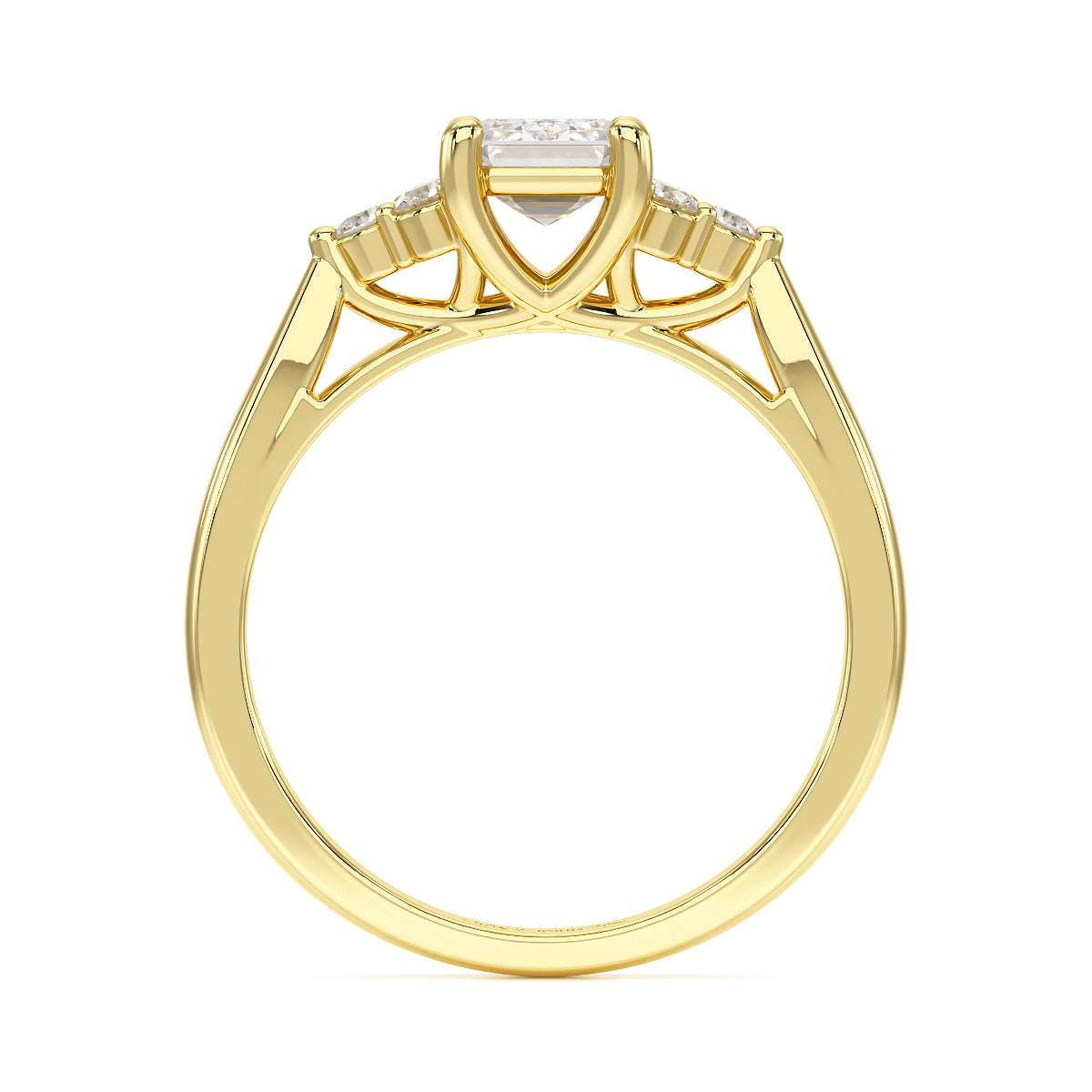 Emerald Trefoil Engagement Ring