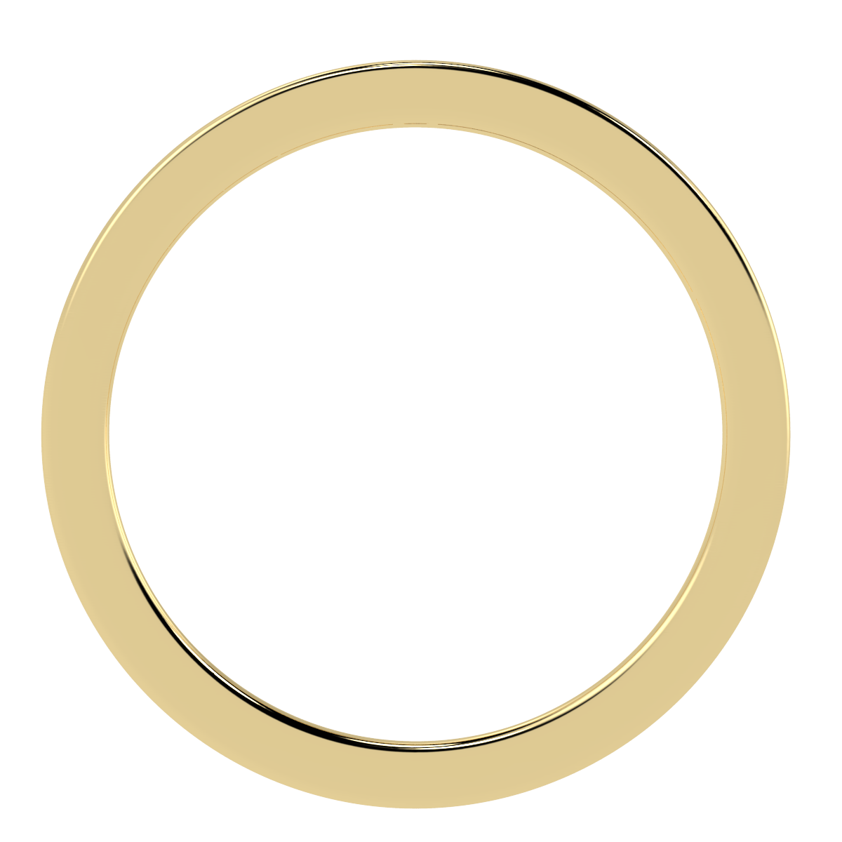 Channel Set Full Eternity Ring in yellow gold, flat view
