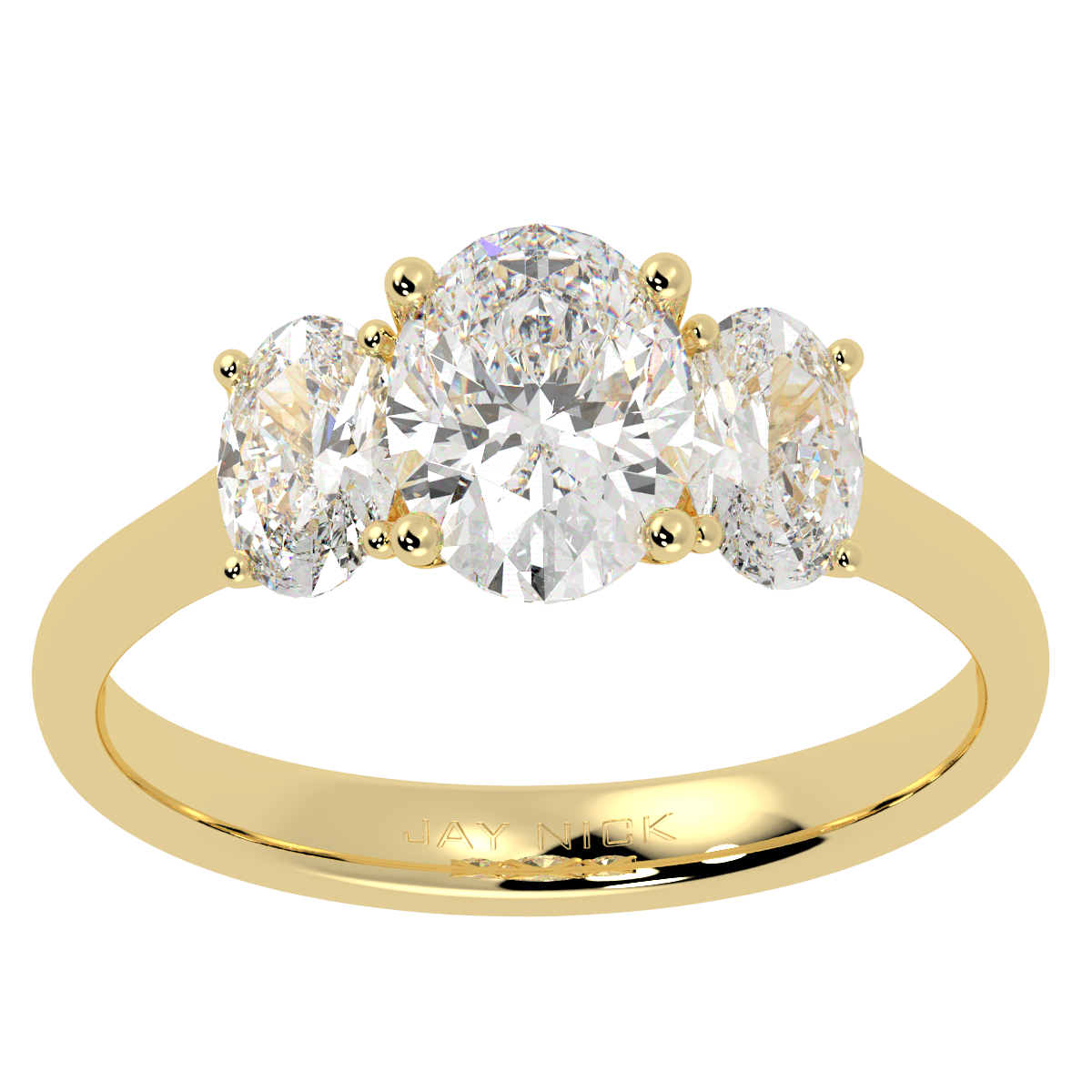 Oval Cut Trilogy Ring