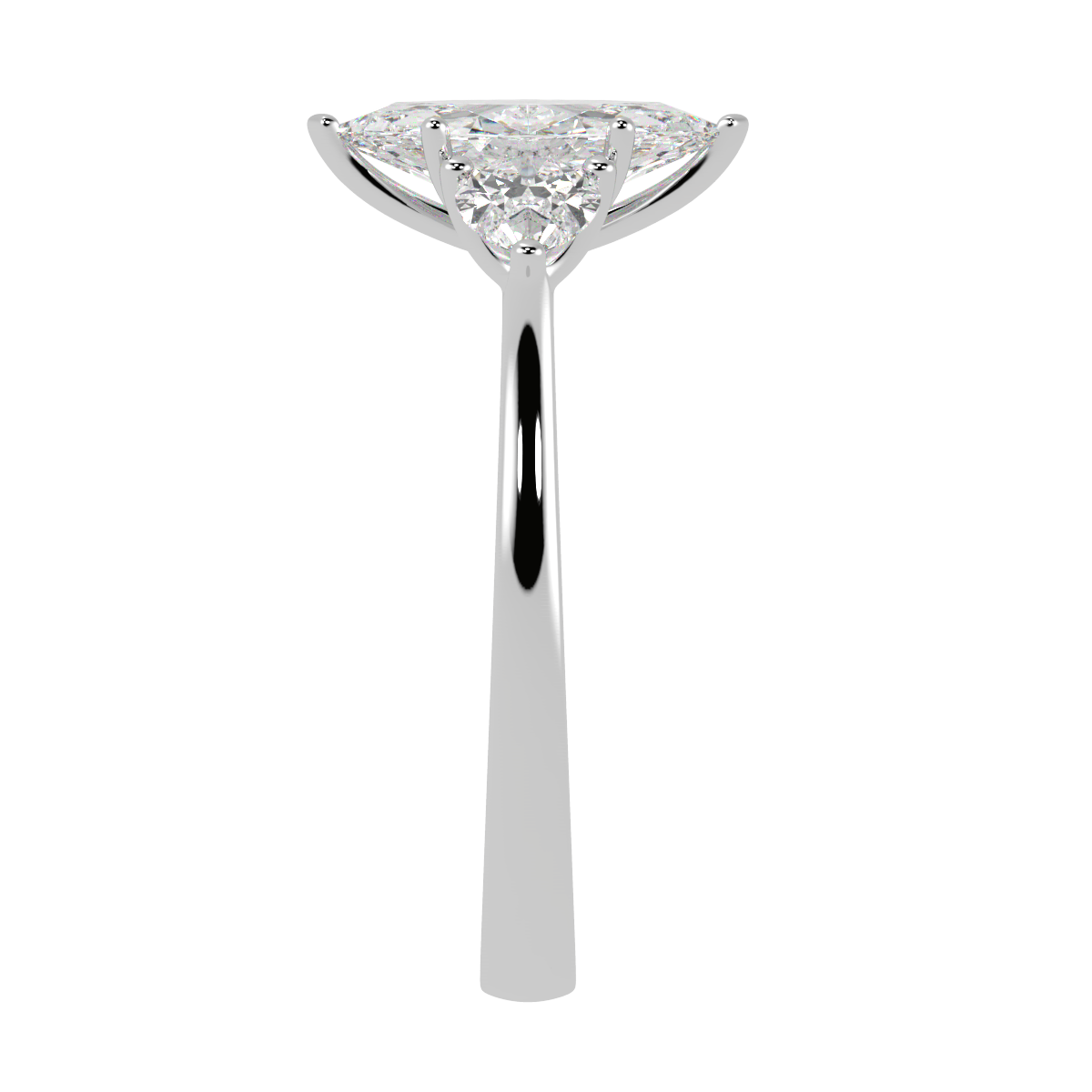 Marquise & Pear Three Stone Ring