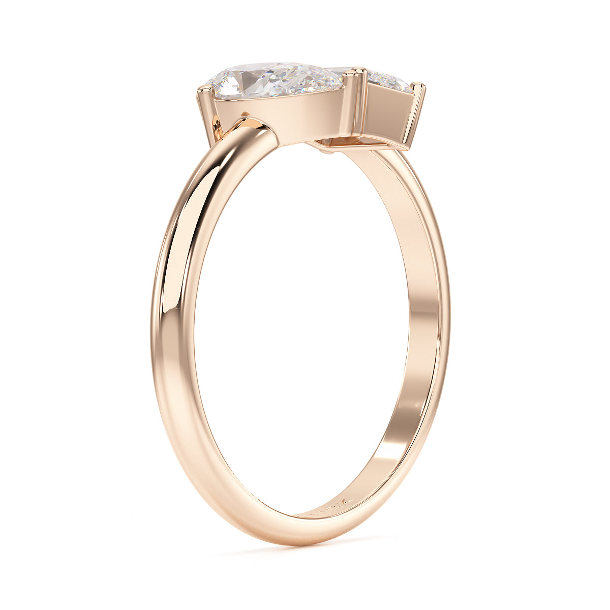 Pear & Emerald Toi Et Moi Ring