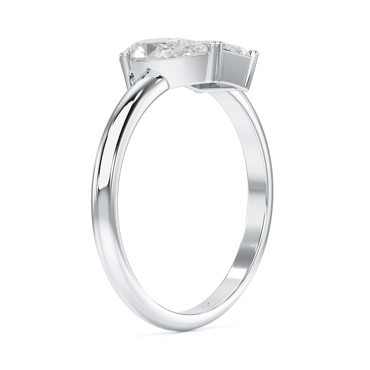 Pear & Emerald Toi Et Moi Ring