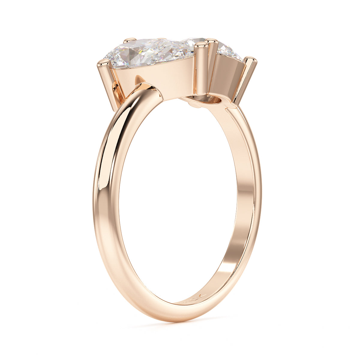 Pear & Round Toi Et Moi Ring