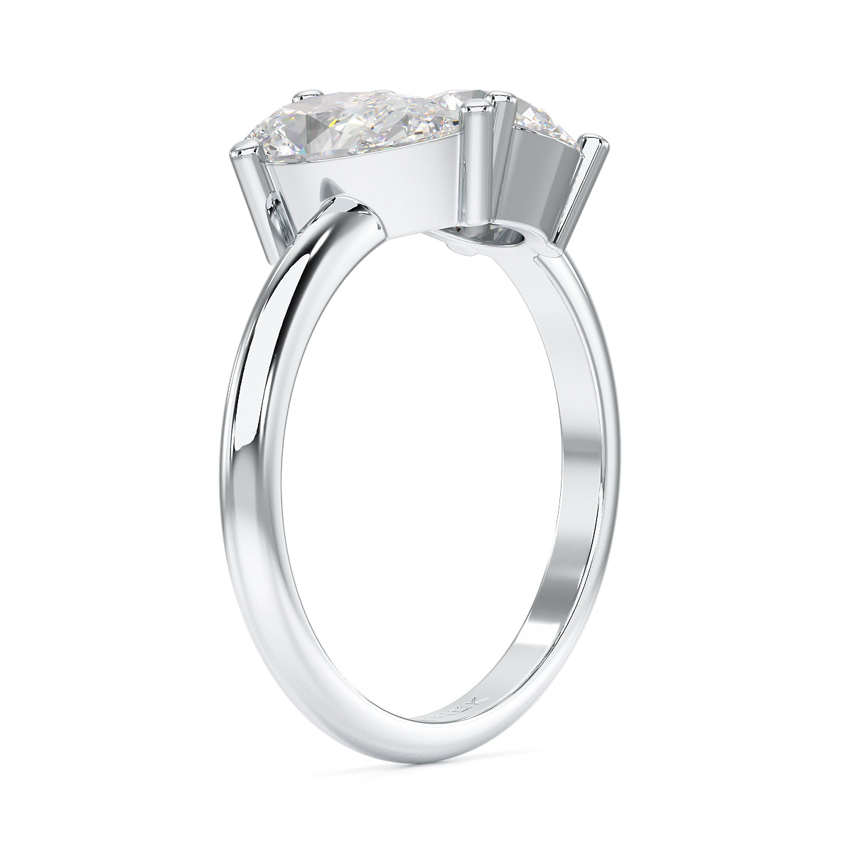 Pear & Round Toi Et Moi Ring