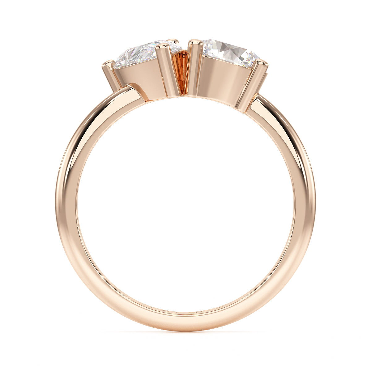 Pear & Round Toi Et Moi Ring