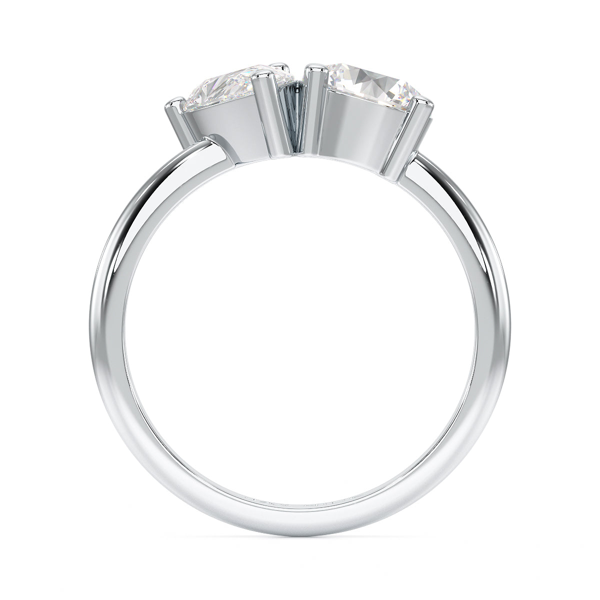 Pear & Round Toi Et Moi Ring