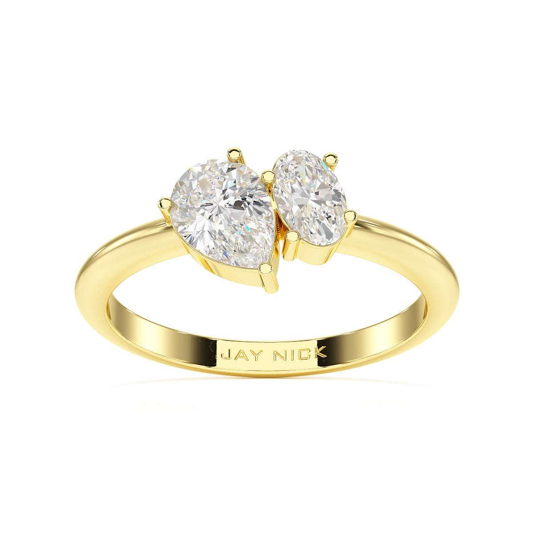 Pear & Oval Toi Et Moi Ring
