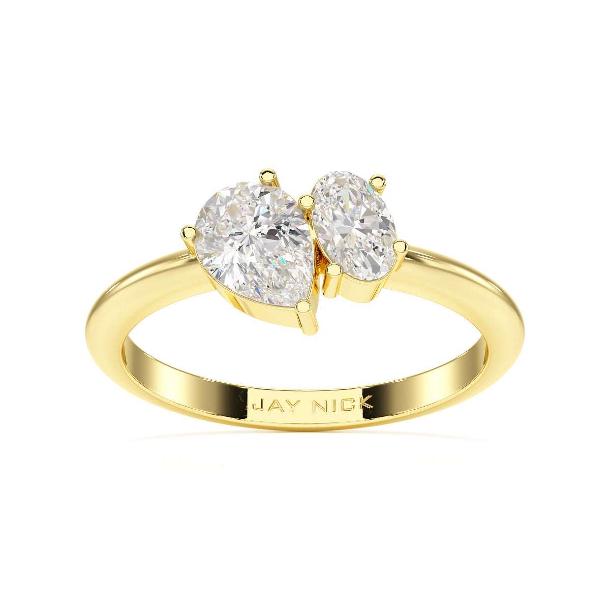 Pear & Oval Toi Et Moi Ring