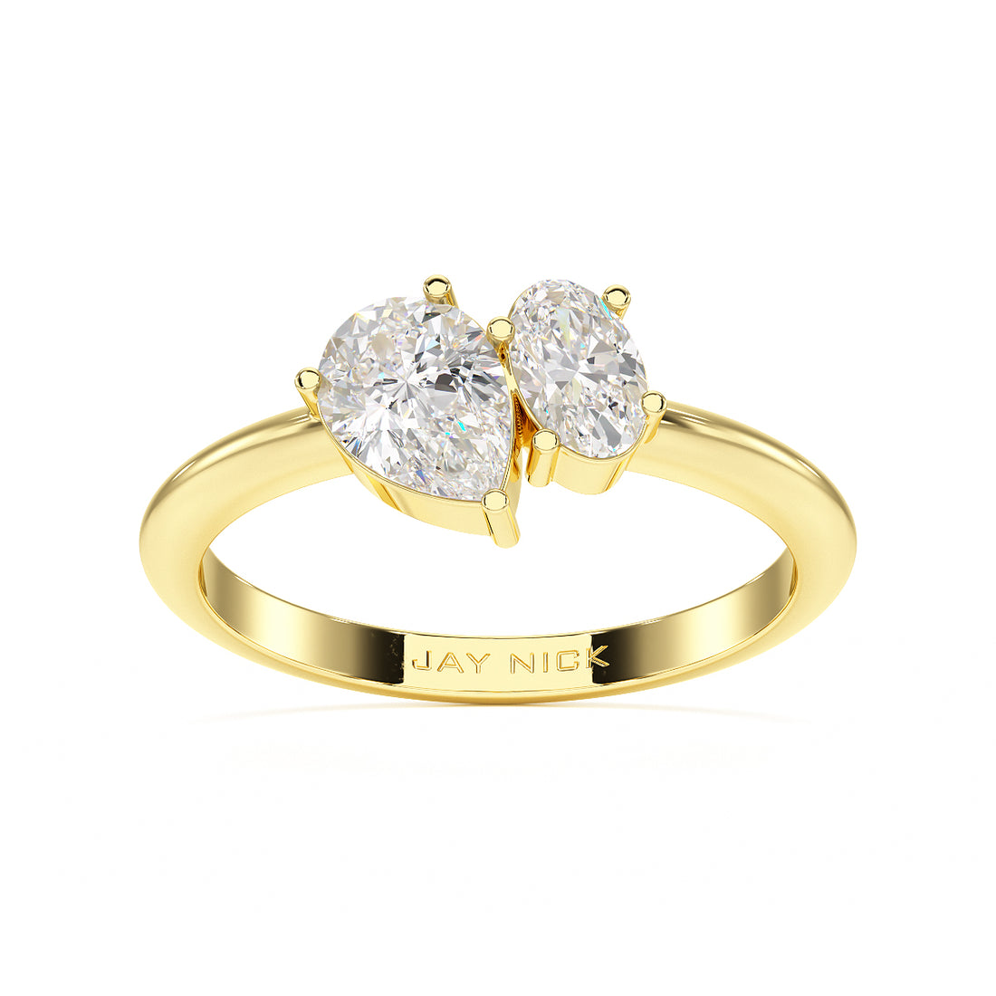 Pear & Oval Toi Et Moi Ring
