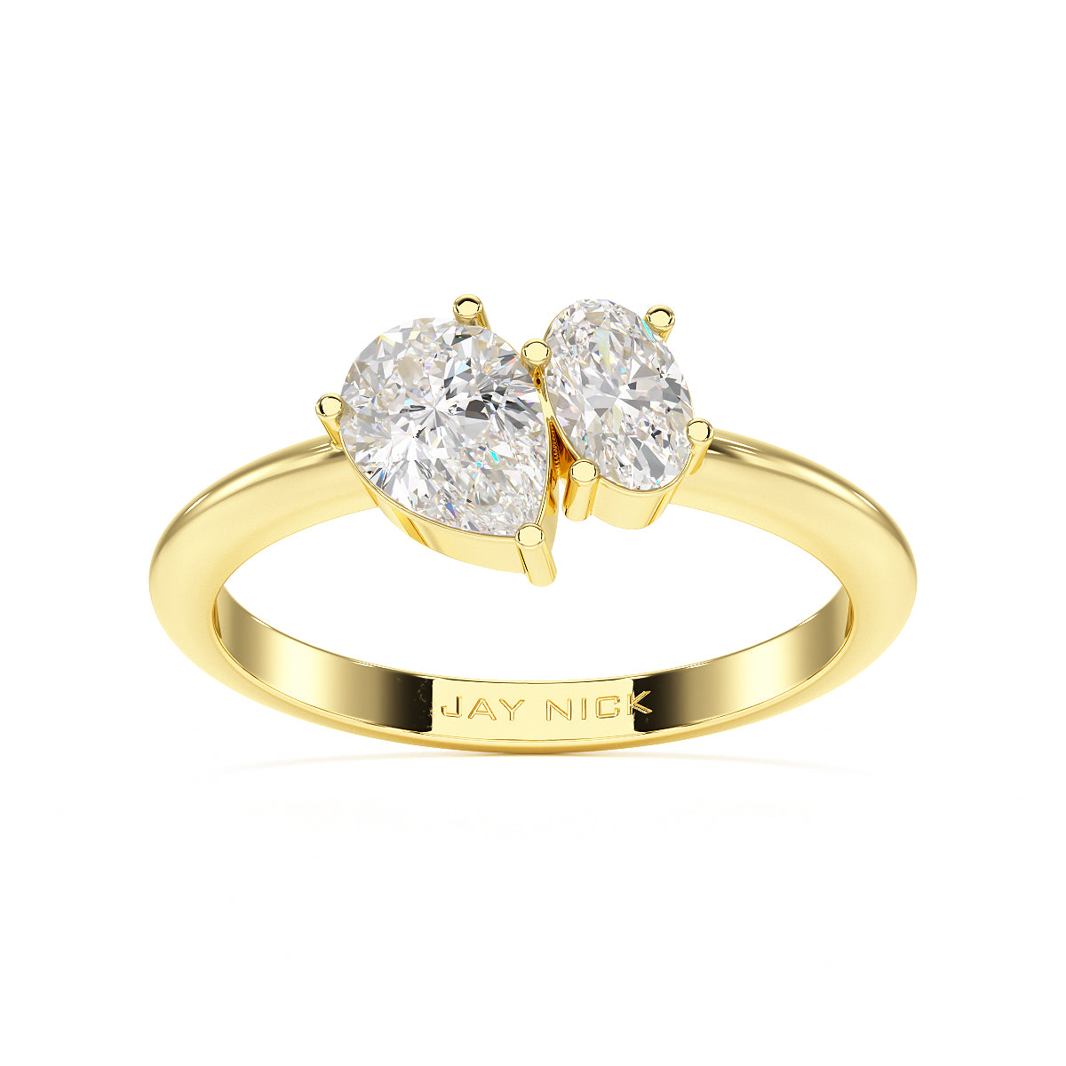 Pear & Oval Toi Et Moi Ring
