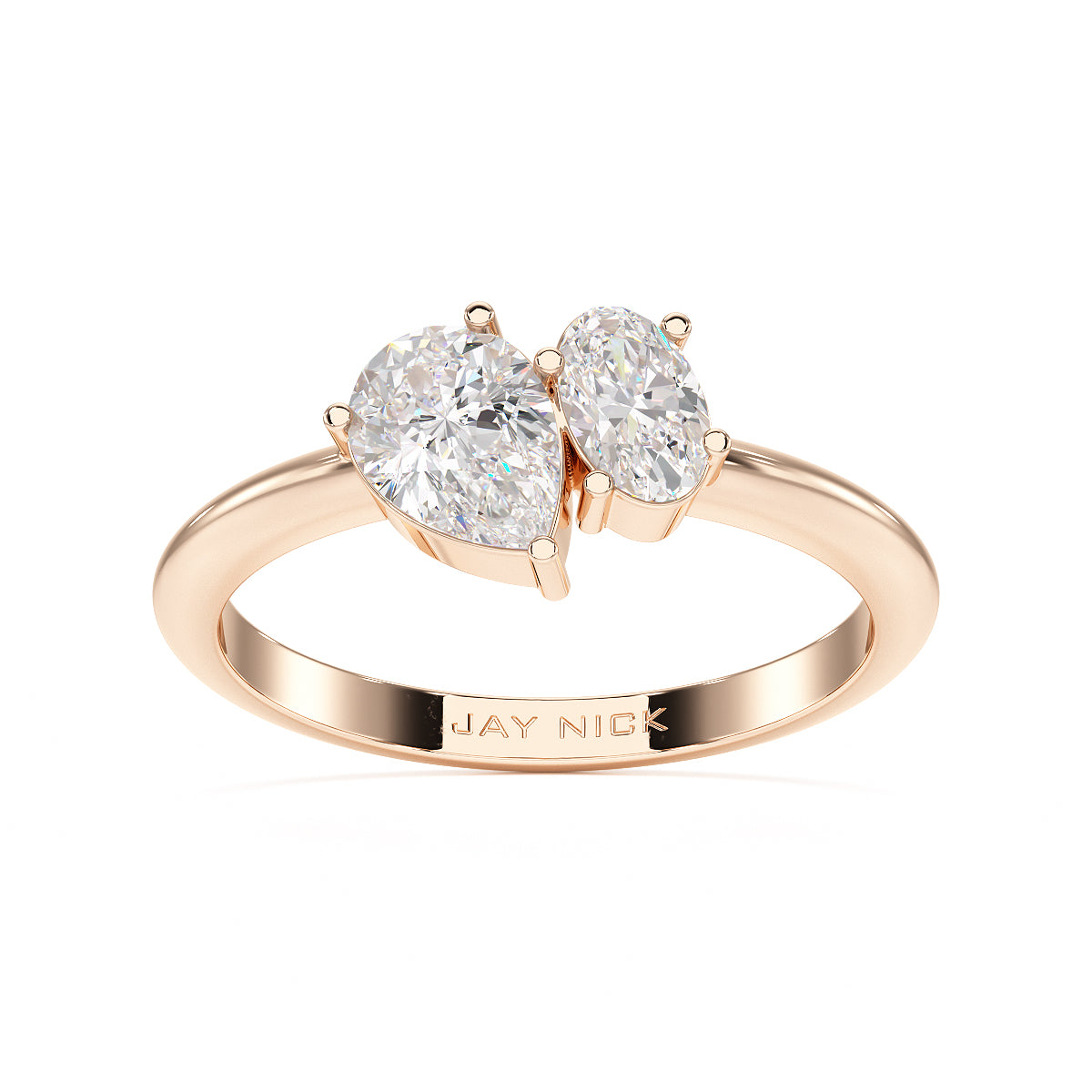 Pear & Oval Toi Et Moi Ring