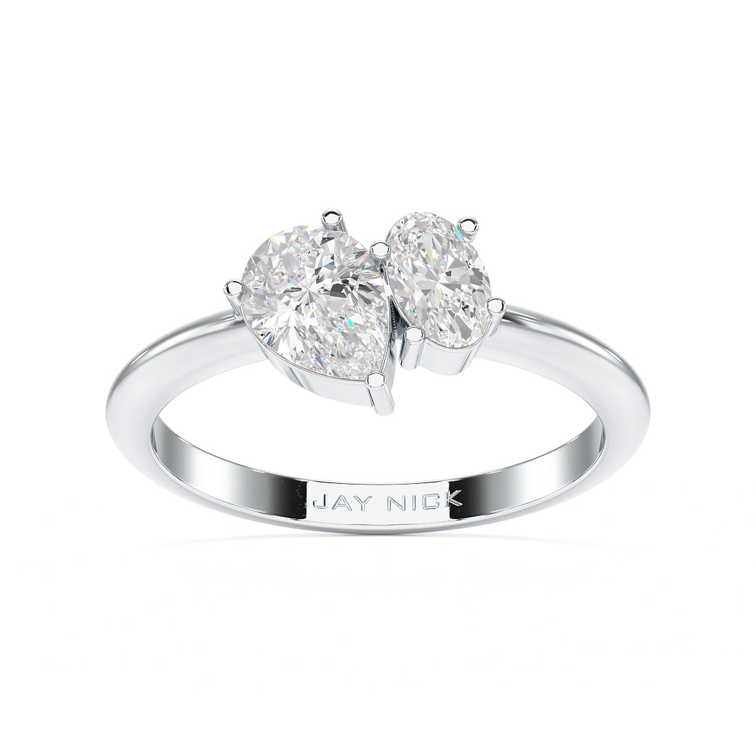 Pear & Oval Toi Et Moi Ring