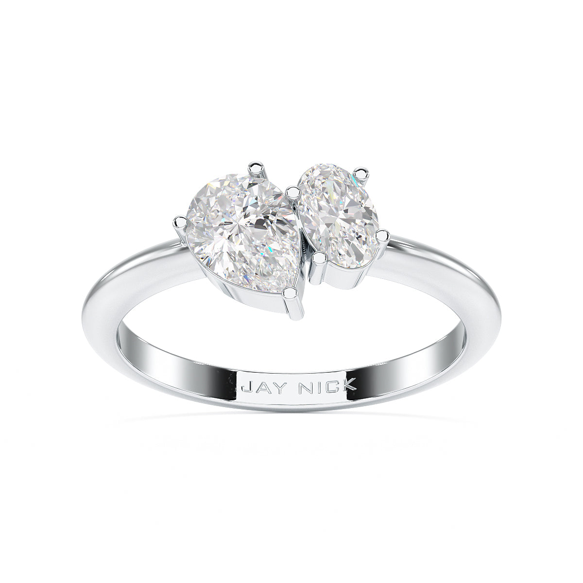 Pear & Oval Toi Et Moi Ring