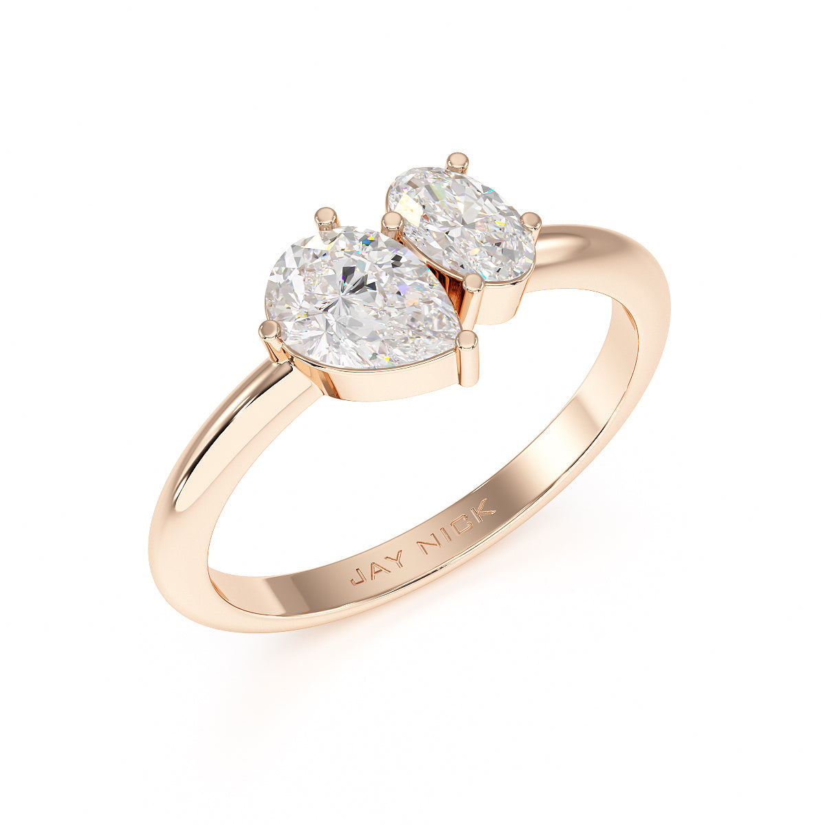 Pear & Oval Toi Et Moi Ring