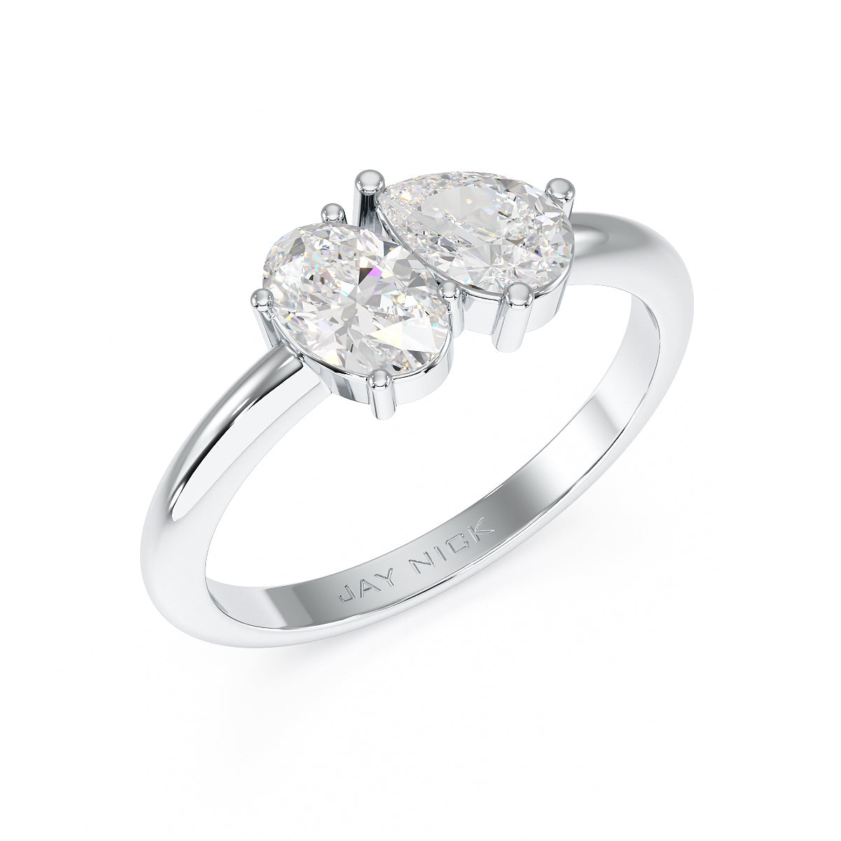 Oval & Pear Toi Et Moi Ring