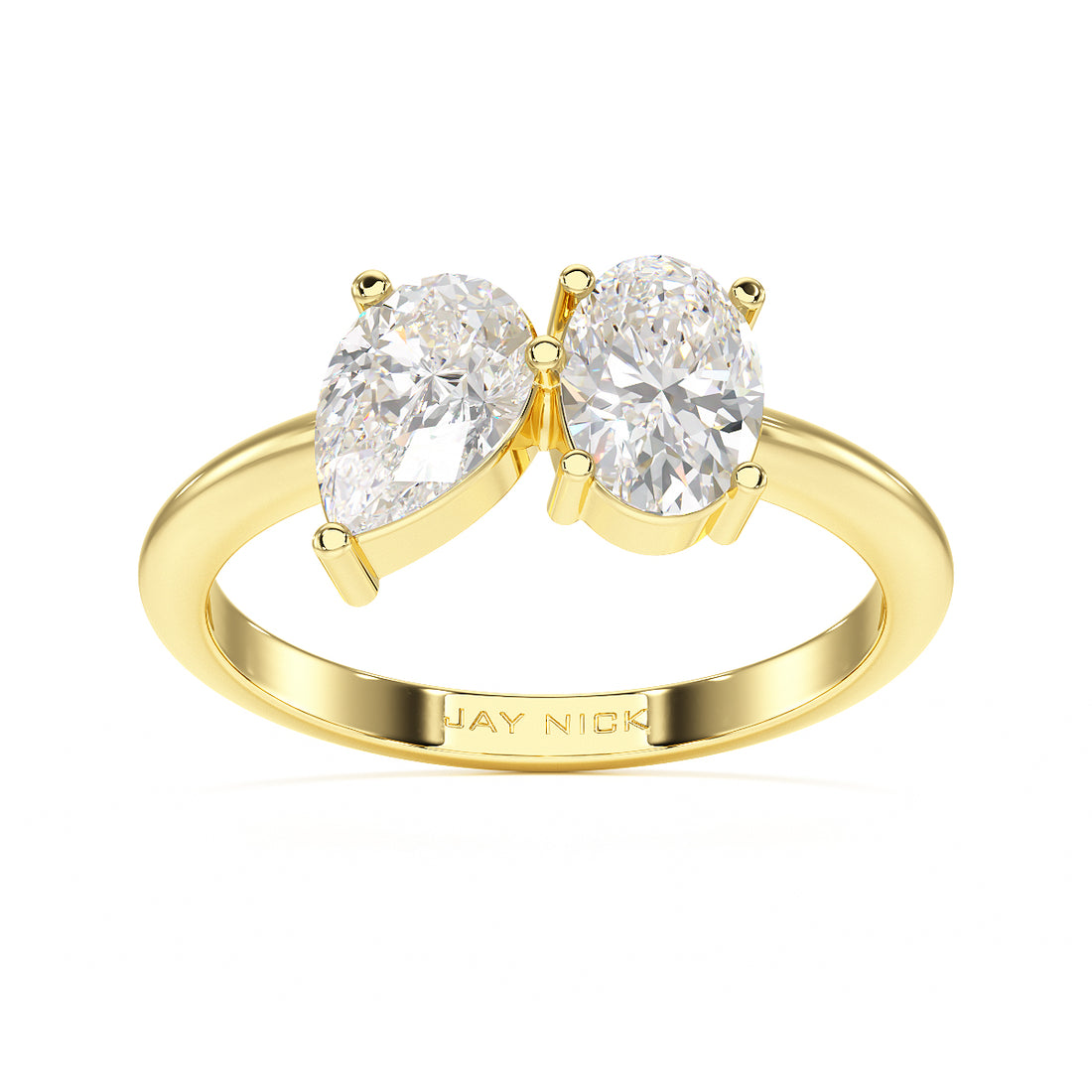Inverted Pear & Oval Toi Et Moi Ring