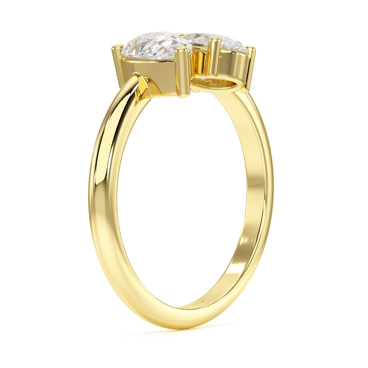 Inverted Pear & Oval Toi Et Moi Ring