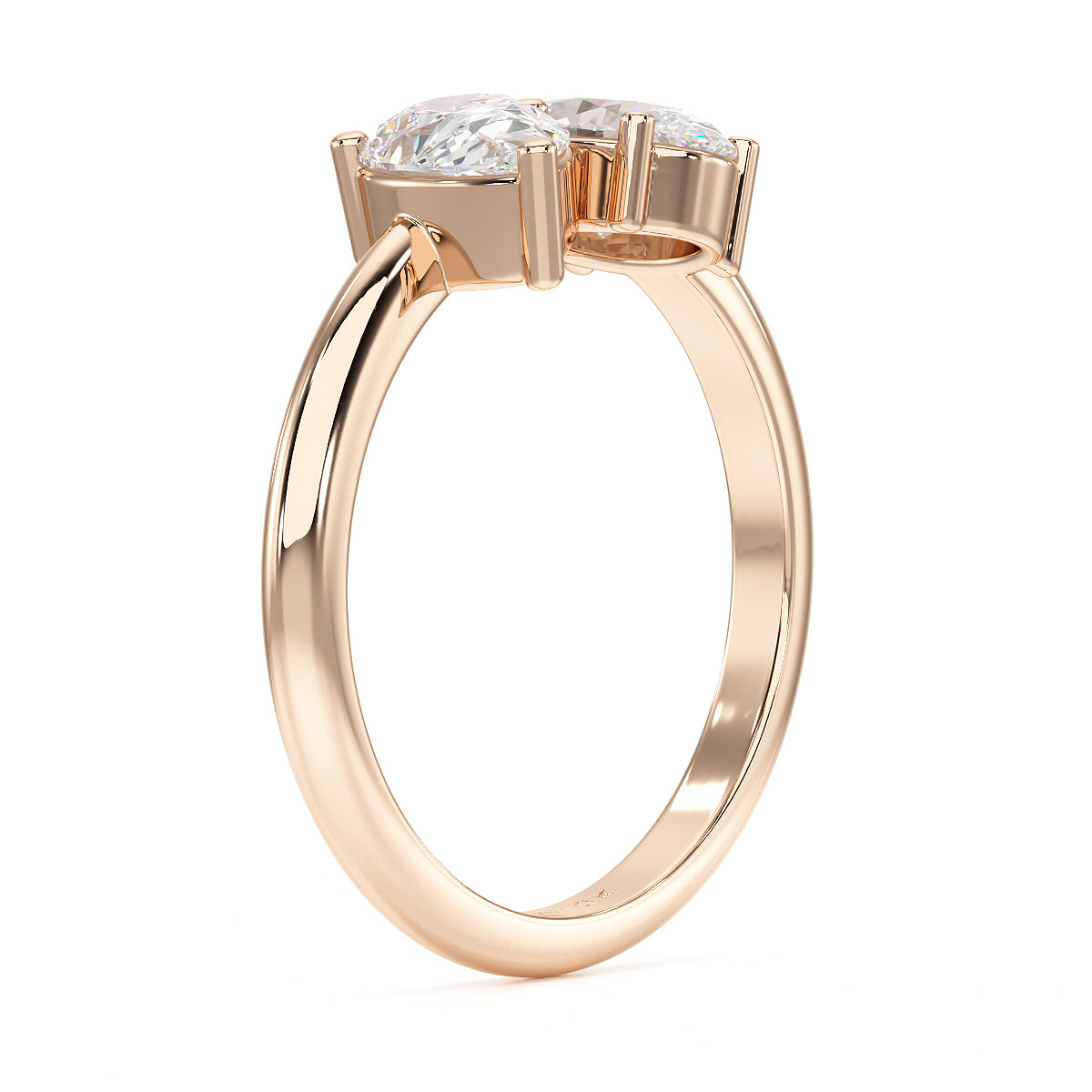 Inverted Pear & Oval Toi Et Moi Ring