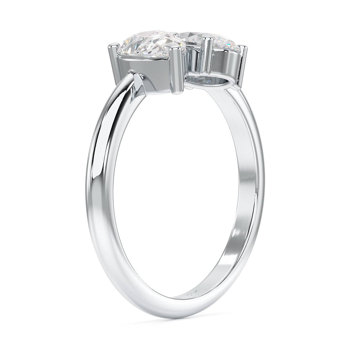 Inverted Pear & Oval Toi Et Moi Ring