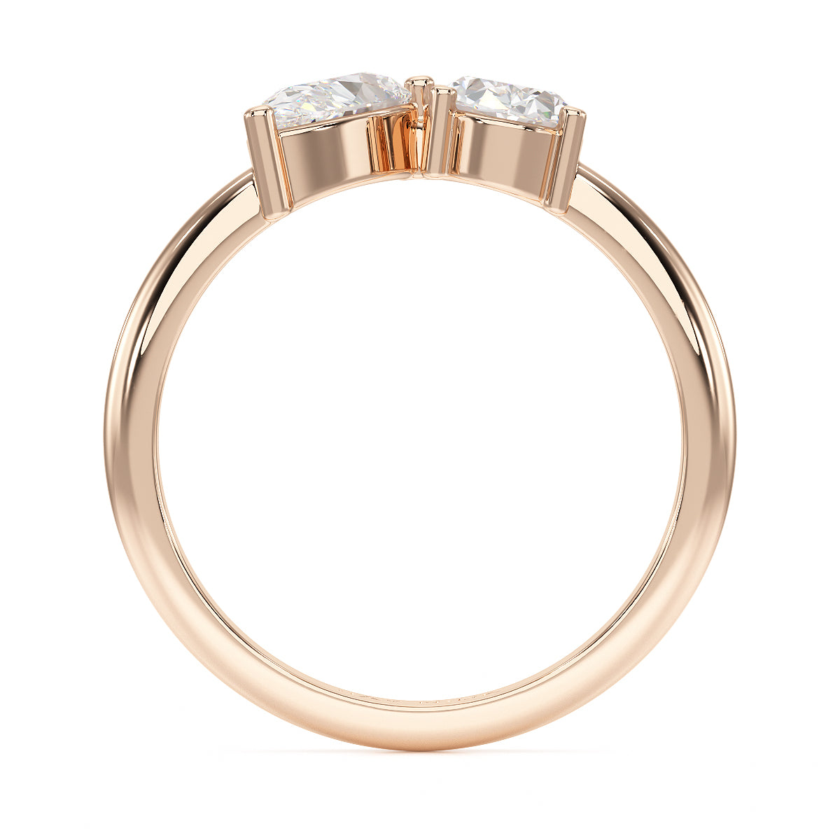 Inverted Pear & Oval Toi Et Moi Ring