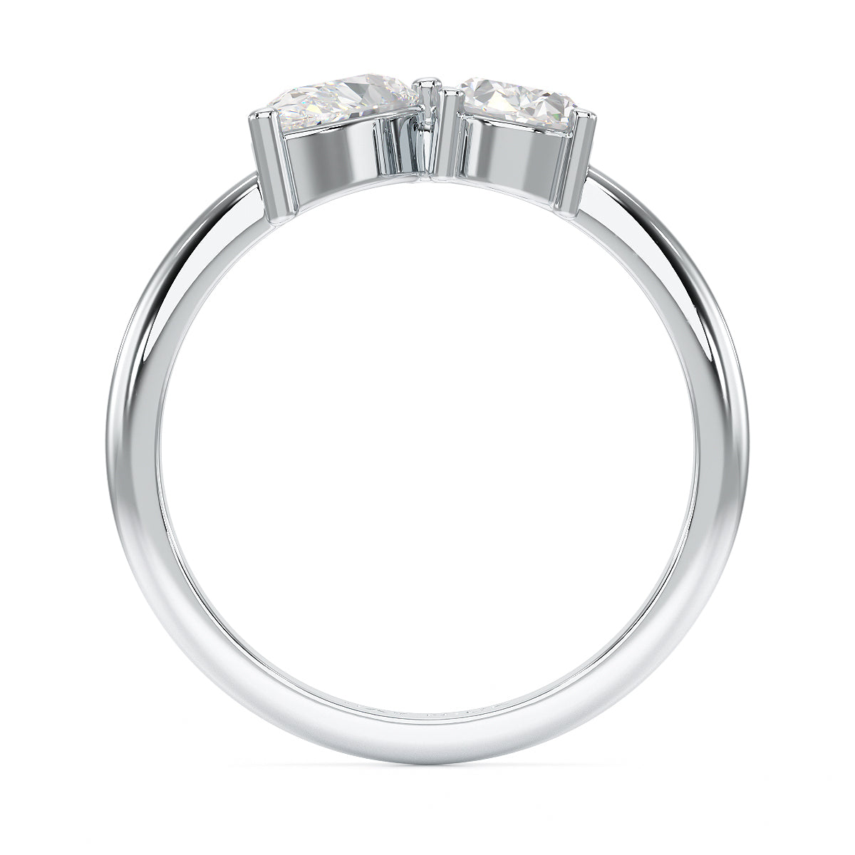 Inverted Pear & Oval Toi Et Moi Ring